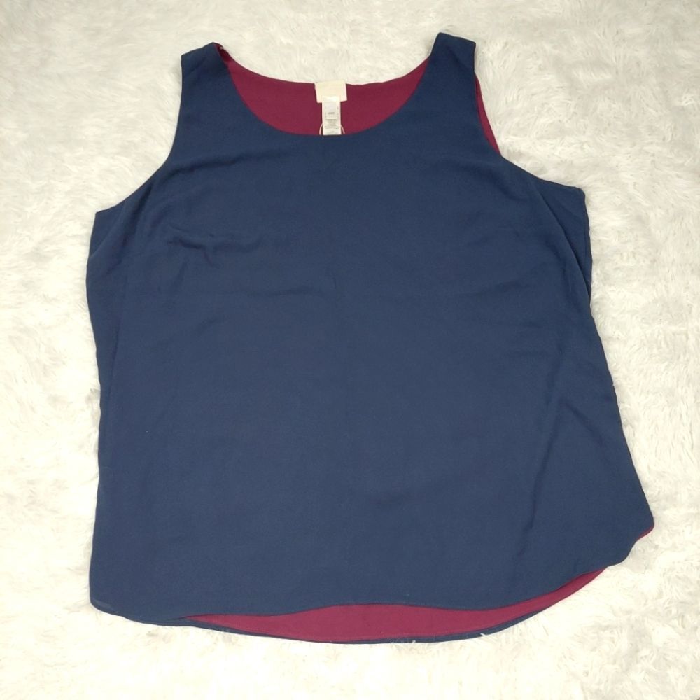 🔥3/$15 CHICOS REVERSIBLE TANK TOP SIZE 3